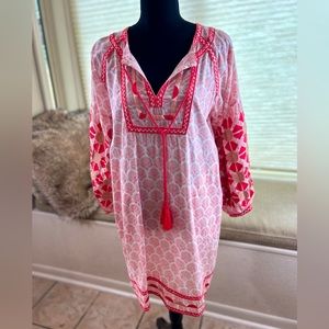 Roller Rabbit Cotton Floral Tunic Dress Size S